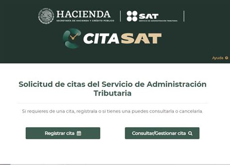 crear cita sat|Portal de trámites y servicios